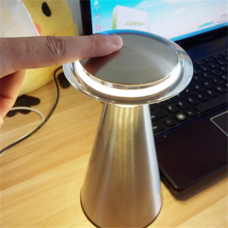 Touch Switch Battery Table Lamp Bar KTV Modern Cordless Chargeable Portable LED Night Light Bedroom Bedside Decor LED Desk Lamp