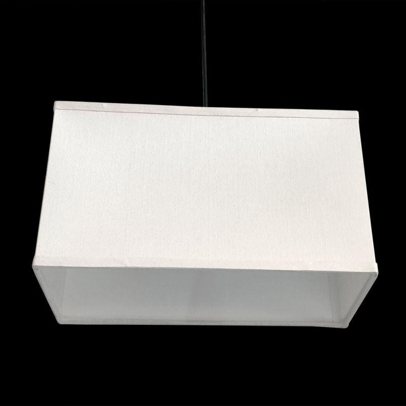 P-397 Rectangular Linen Shade E26 Pendant Hanging Restaurant Lamp