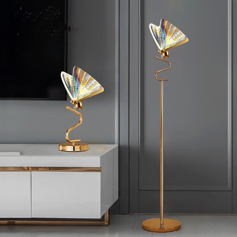 Nordic Modern LED Butterfly Floor Light Scandinavian Decor Villa Bedroom Creative Living Room Bedside Lumiere Floor Lamp