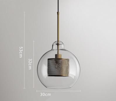 Industrial Pendant Lights Vintage Iron Hanglamp for Dining Room E27 Loft Glass Pendant Light (WH-AP-283)