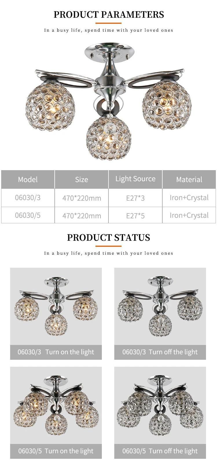 New Design Modern Living Room Indoor Lighting Hanging Crystal Ceiling Lamp