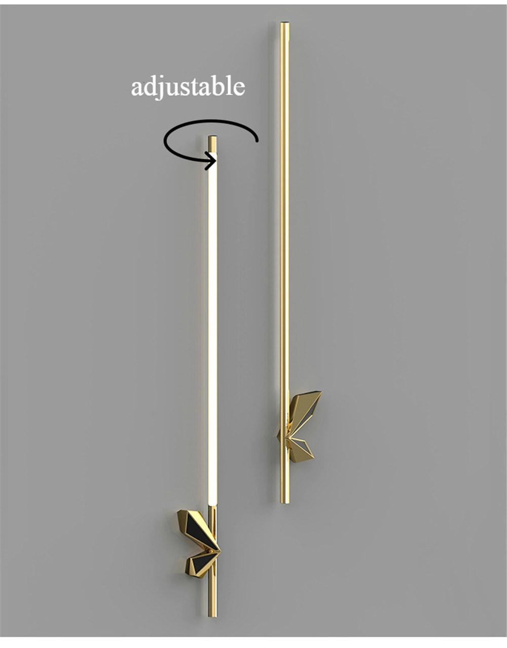 Modern Design LED Wall Lamp for Bathroom Bedroom Mirror Wall Sconce Indoor Decoration Nordic Home Deco Bedside Lamp Fixture Gold