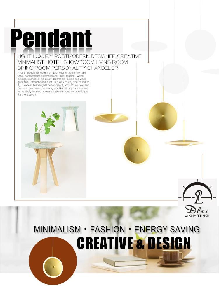 Wholesales Decorative Home LED Suspension Gold Pendant Light