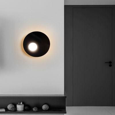 Round Modern Decorative Designer Lamp Living Room Bedroom Surface Mount Wall Light