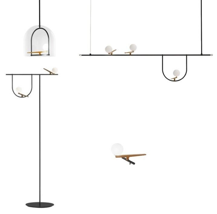 Modern Indoor Hanging Lighting Glass Ball LED Pendant Lamp