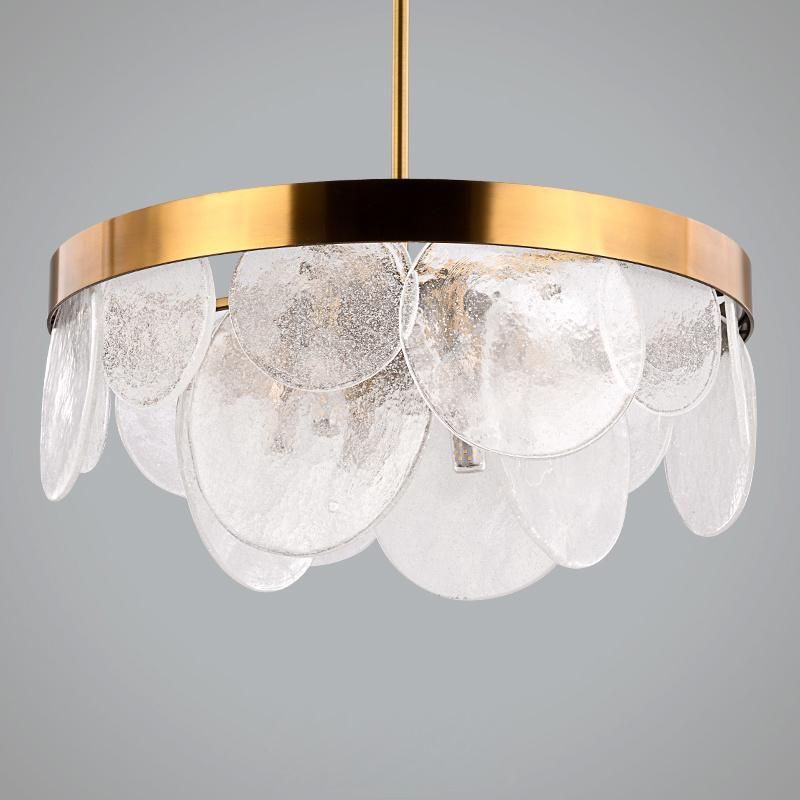 Vintage Style Round Crystal Chandelier Living Room Lamp Pendant Lamp