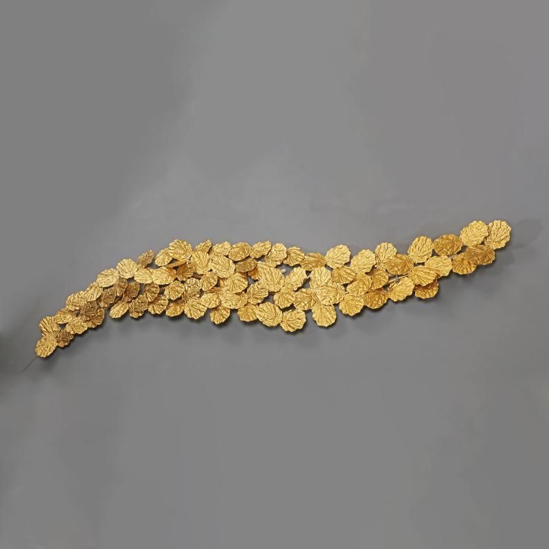 2022 Luxury Postmodern Copper Brass Simple Leaf Design Decor Wall Lamp