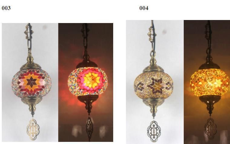 Hanging Glass Chandeliers Light Mosaic Glass Restaurant Lighting
