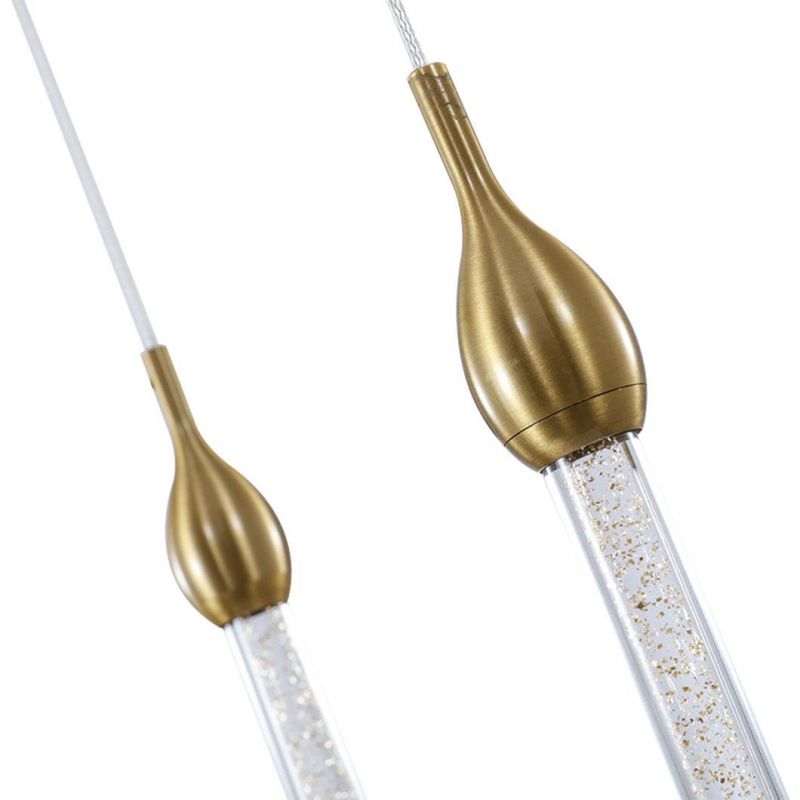 Indoor Water Drop Warm Lighting 3000K Metal Crystal 3W Chandelier