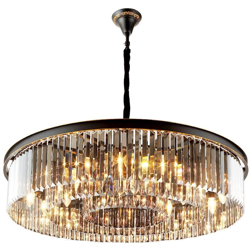 Flush Crystal Ceiling Pendant Light Fixtures Amber Color for Home Decoration Avize (WH-CA-21)