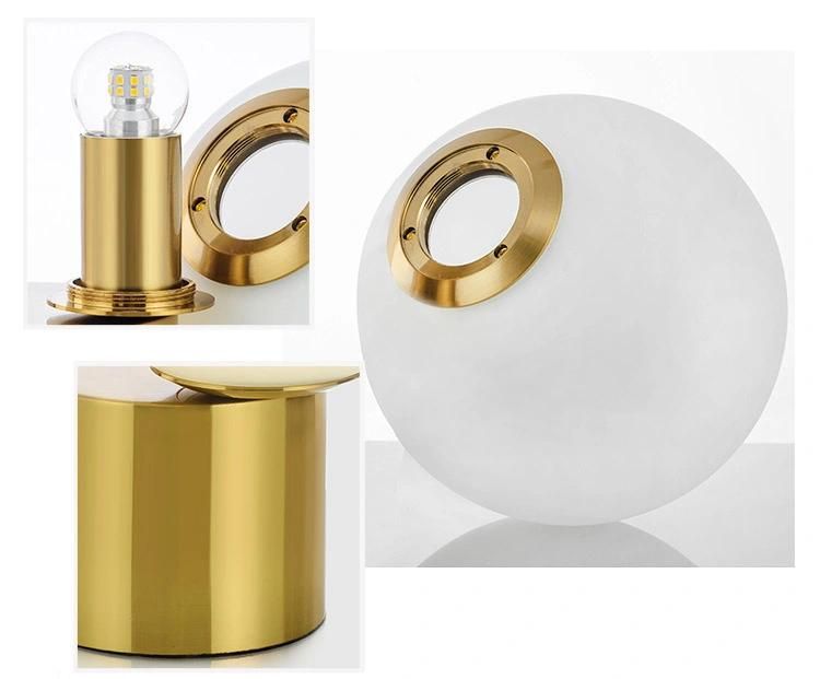 Mini Glss Globe Bedside Lamp with Light Holder E14