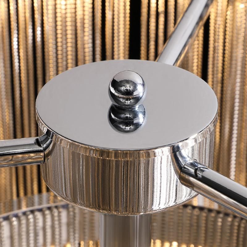 Living Room Bedroom Tassel Floor Lamp Aluminum Chain Silver Floor Light Villa Floor Standing Light (WH-MFL-122)