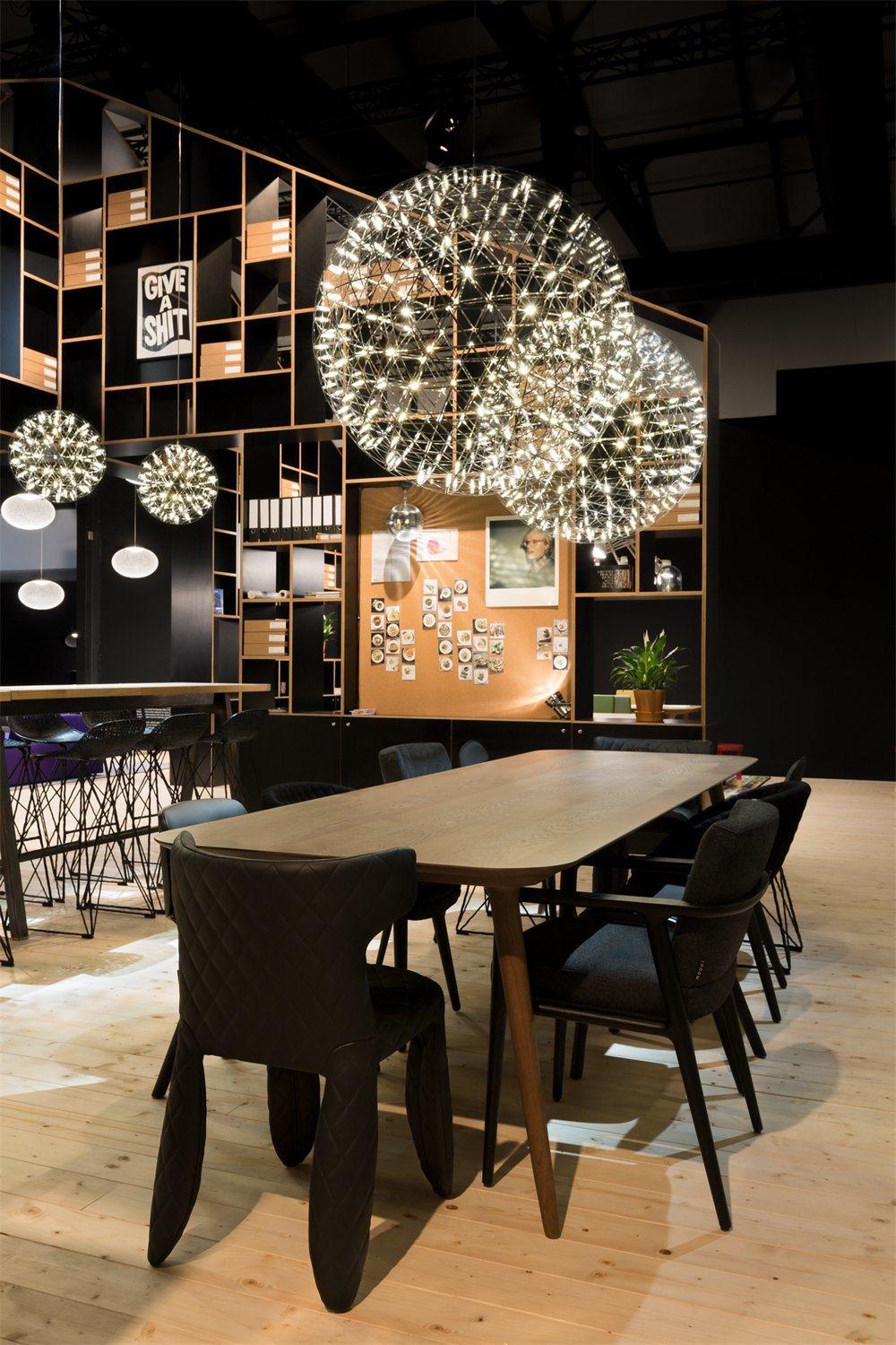LED Fixtures Luminaires Flower Sphere Branches Pendant Suspended Living Room Dining Hallway Lobby Bar Hotel Office Hanging Light Chandelier