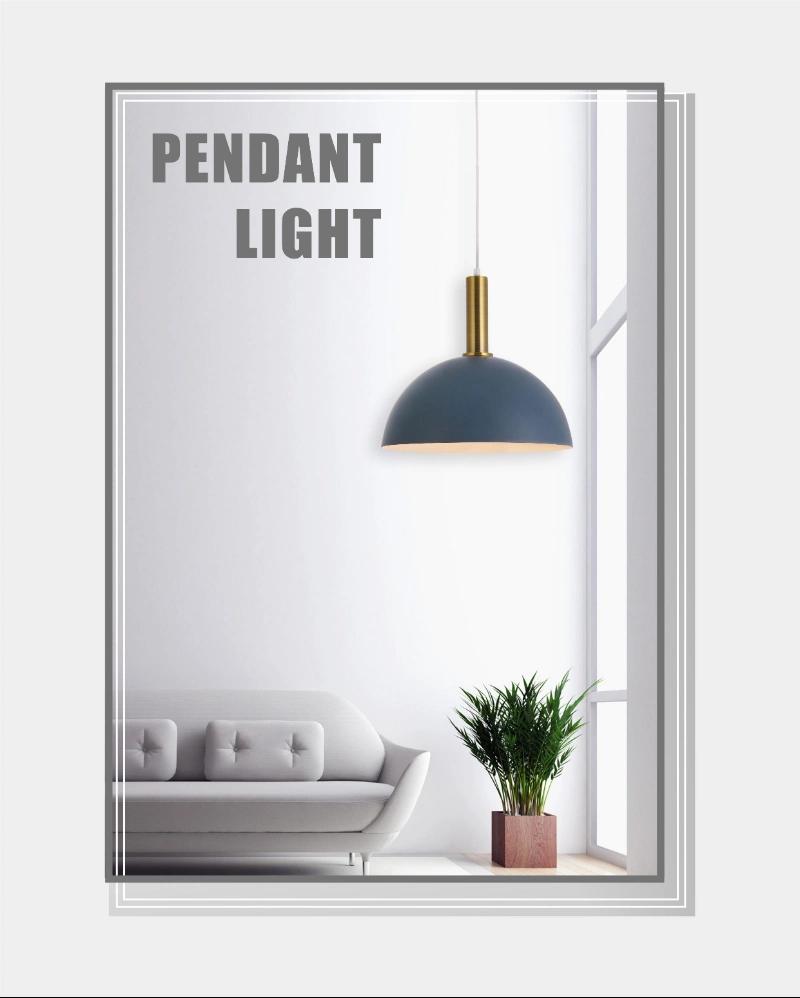 Semicircle Shape Metal Pendant Light Colorful Iron Indoor hanging Light