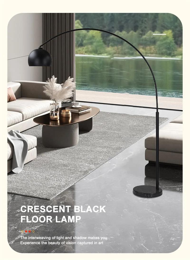 Modern Curved Fishing Living Room Office Lighting Decorative Upright Floor Lamp