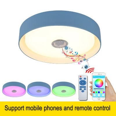 Modern LED Ceiling Lights RGB Dimmable 36W APP Remote Control Bluetooth Music Light (WH-MA-40)