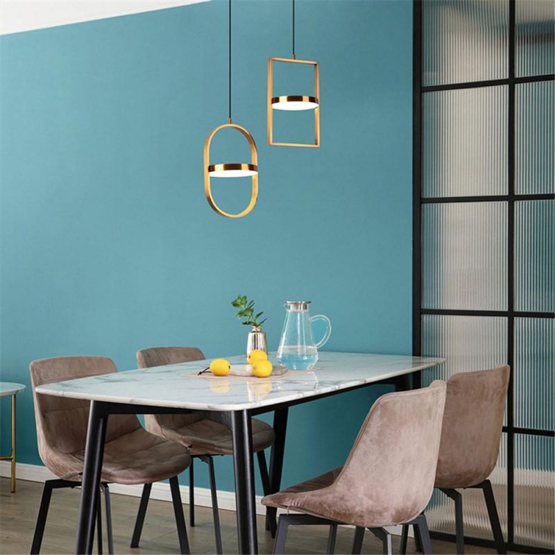 Modern Line Pendant Lights Designer Ring Hanging Lamps Dining Room Bedroom Bedside Restaurant Living Room Light Fixtures