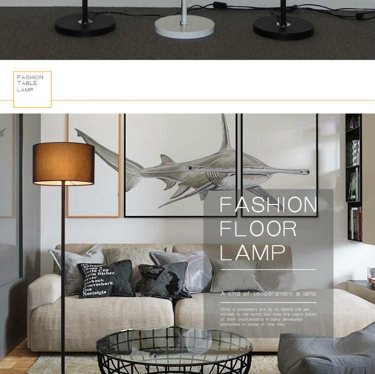 Modern Floor Lamp Nordic Metal Standing Lamps for Living Room Bedroom Fabric Floor Lamps (WH-MFL-109)