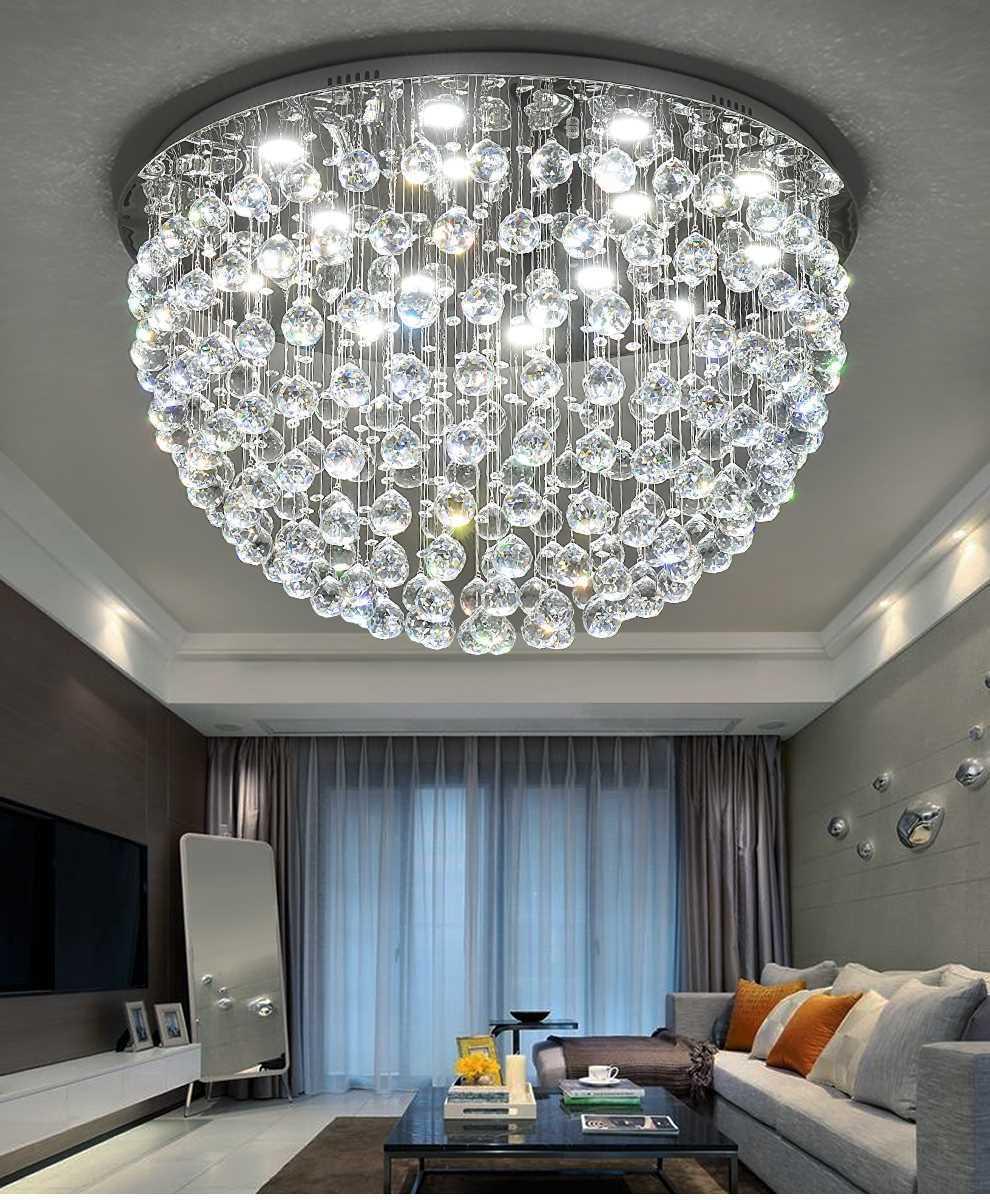 Crystal Front Room Ceiling Lights Fixtures for Sitting Room Bedroom Ceiling Lamp (WH-CA-34)