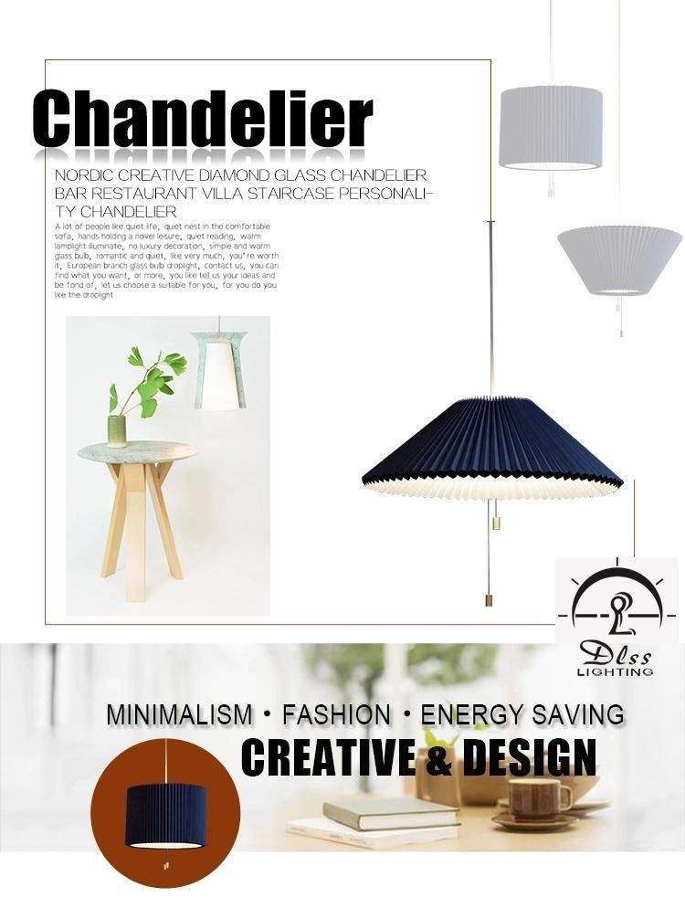 Simple Modern Paper Chandelier Lamp with LED SMD Lighting