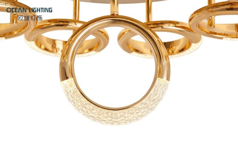 2022 Fashionable Gold Ring Pendant Lighting Omkl3600