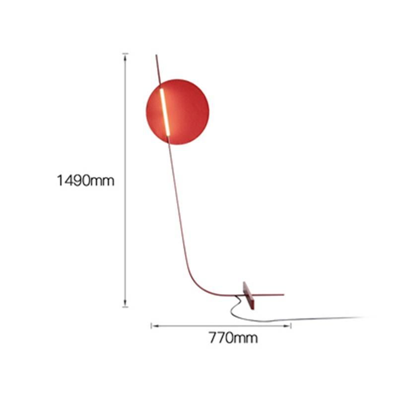 Nordic Red LED Floor Lamp Living Modern Minimalist Room Home Creative Decor Standing Lamp (WH-MFL-105)