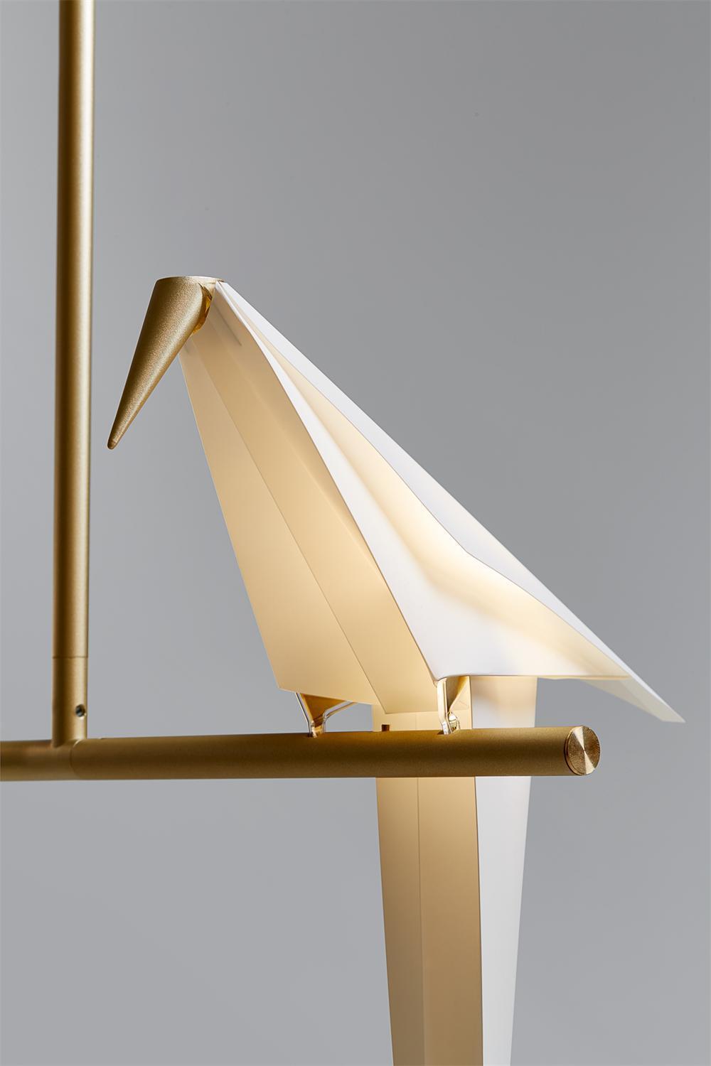 Nordic Simple Paper Crane Shape Home Decorative Design Chandeliers LED Hanging Pendant Light Floor Lights