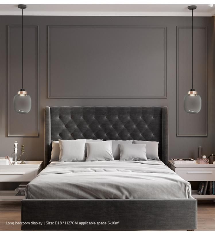 Nordic LED Pendant Light Designer Glass Bedroom Bedside Hanging Minimalist Modern Restaurant Bar Pendant Light (WH-GP-45)