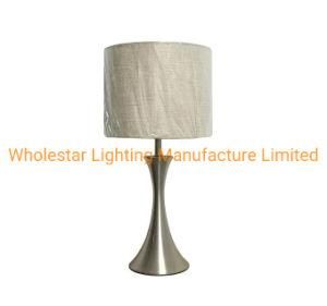 Modern Table Lamp with Linen Fabric Shade (WHT-667)