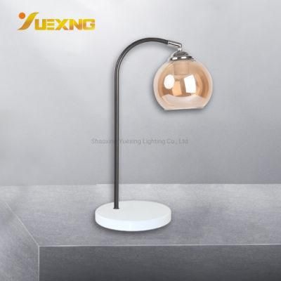 E27 Max60W LED Glass Iron Round Cheap Factory Wholesale Reading Glass Desk Dimmable Light Lighting