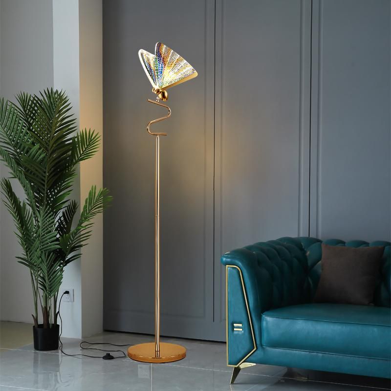 Nordic Modern LED Butterfly Floor Light Scandinavian Decor Villa Bedroom Creative Living Room Bedside Lumiere Floor Lamp