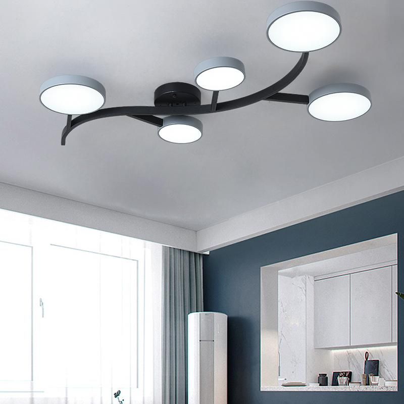 Nordic Iron Living Room Light Personality Modern Simple Creative Study Bedroom Lamp LED Ceiling Lamp