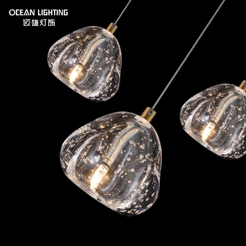 Golden Warm Lighting 3000K Spherical Metal 1*3W Crystal Chandelier Luxury