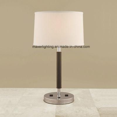 Traditional E27 Table Lamp with Fabric Shade for Bedside Decorative