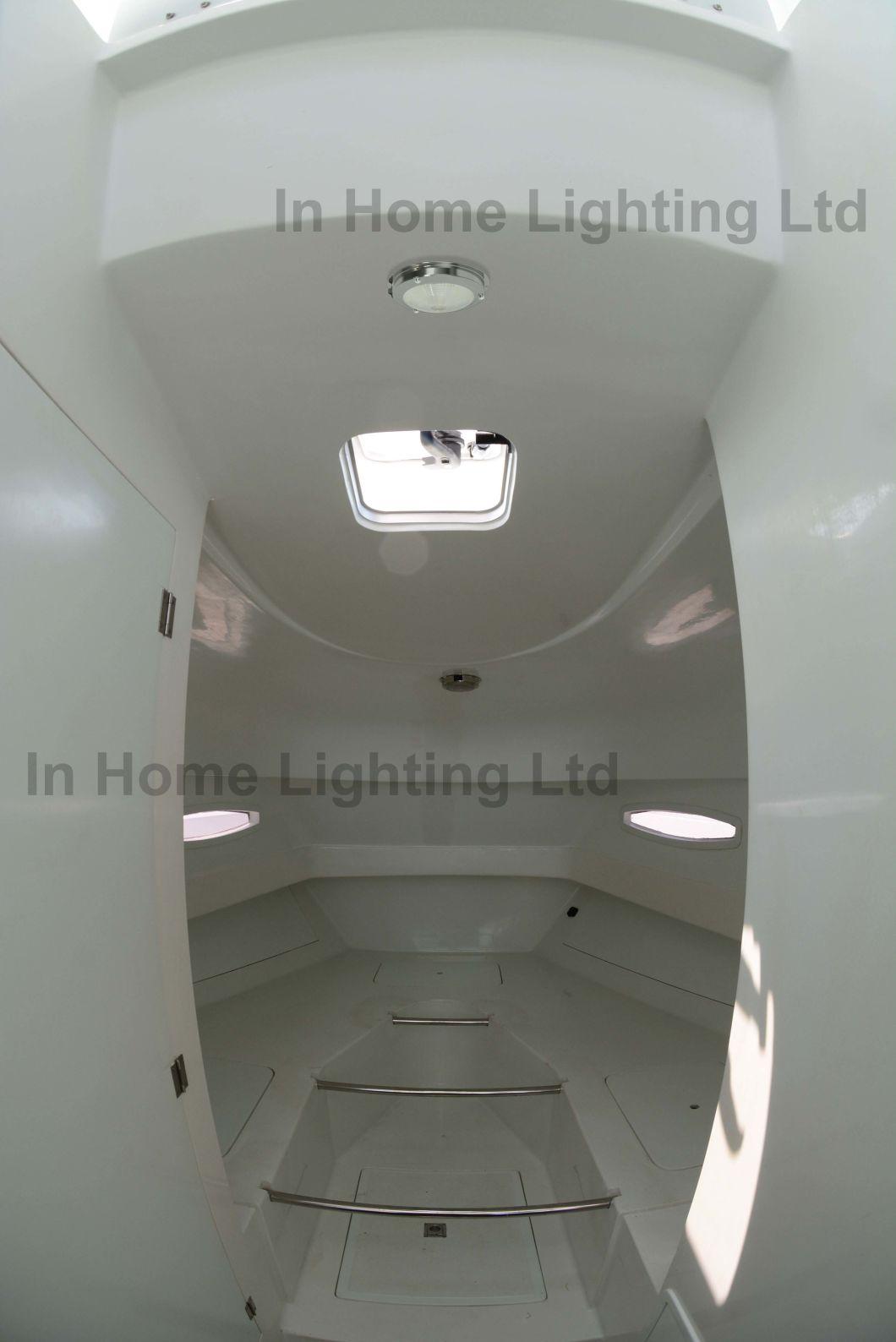 5.5 -Inch Lens LED Stainless Steel Marine Dome Light with Rocker / Toggle Switch