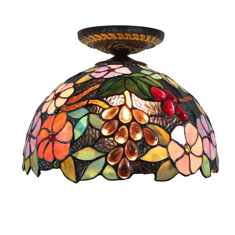 Tiffany Lamp Europ Style 30cm Semi Flush Mount Ceiling Lights (WH-TA-13)