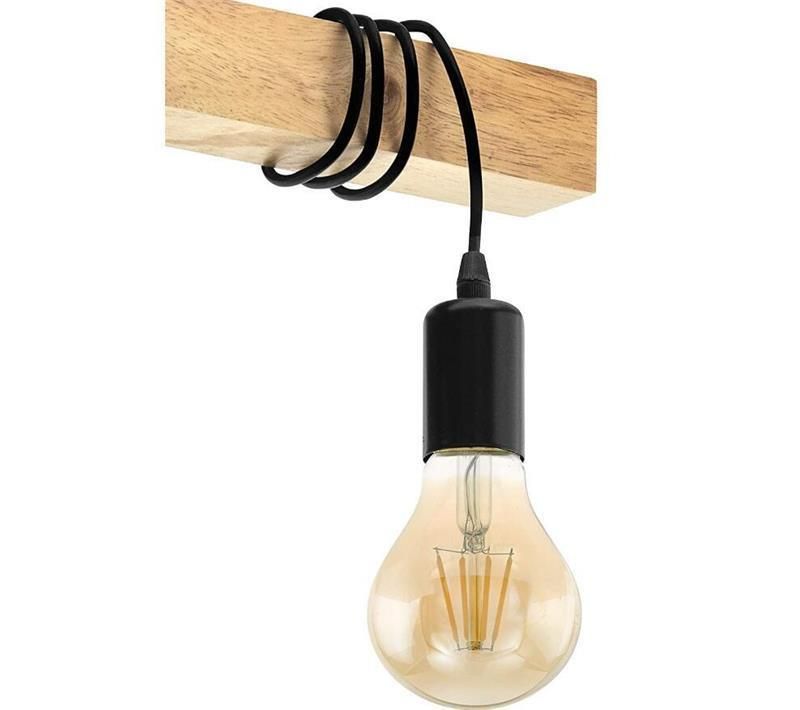 LED Indoor Simple Retro Industrial Style Solid Wood Dining Room Lamp Chandelier