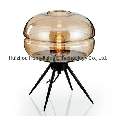 Jlt-4393 Home Glass Shade Tripod Table Lamp for Living Room