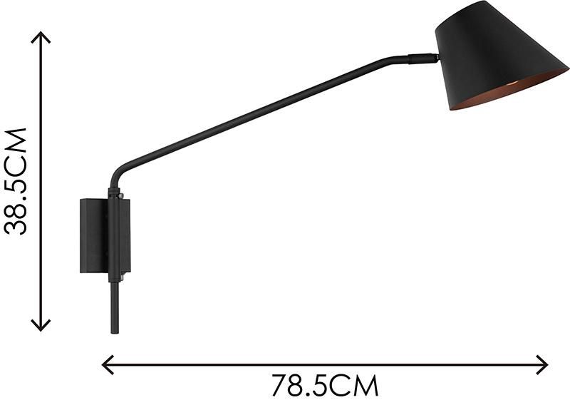 Nordic Modern Factory Direct Sales 220V LED Direct Sales Decorative Simple Hotel E27 Black Metal Lamp Wall Light