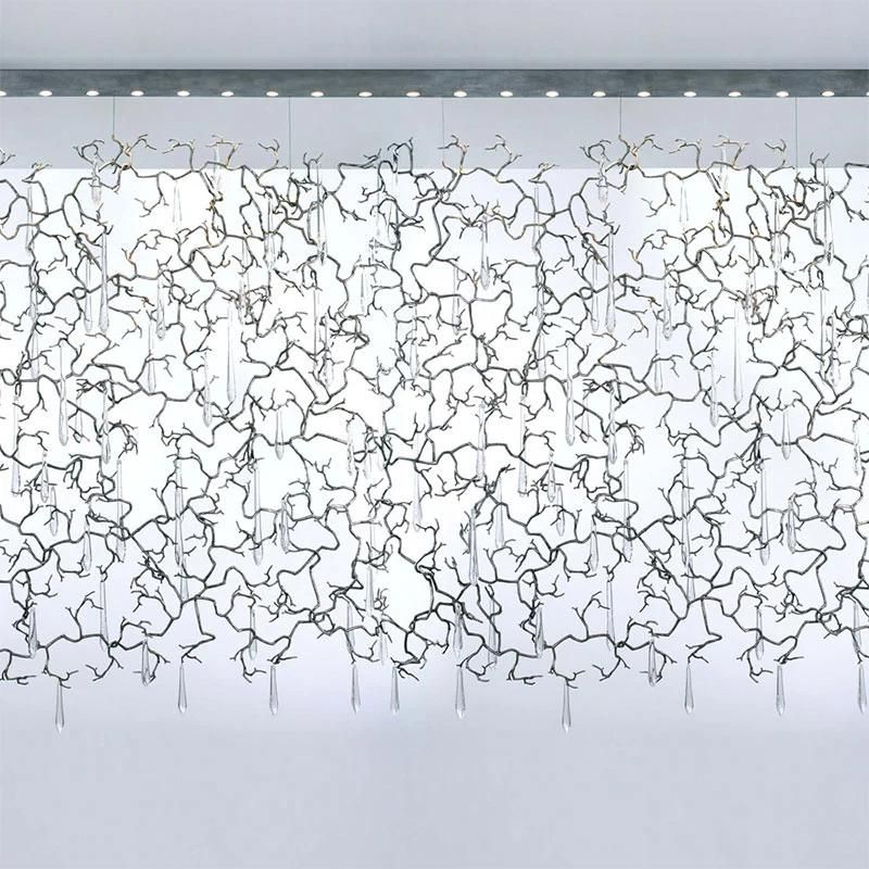2022 Modern Design Classic Branch and Clear Glass Colorful Strip Pendant Lamp