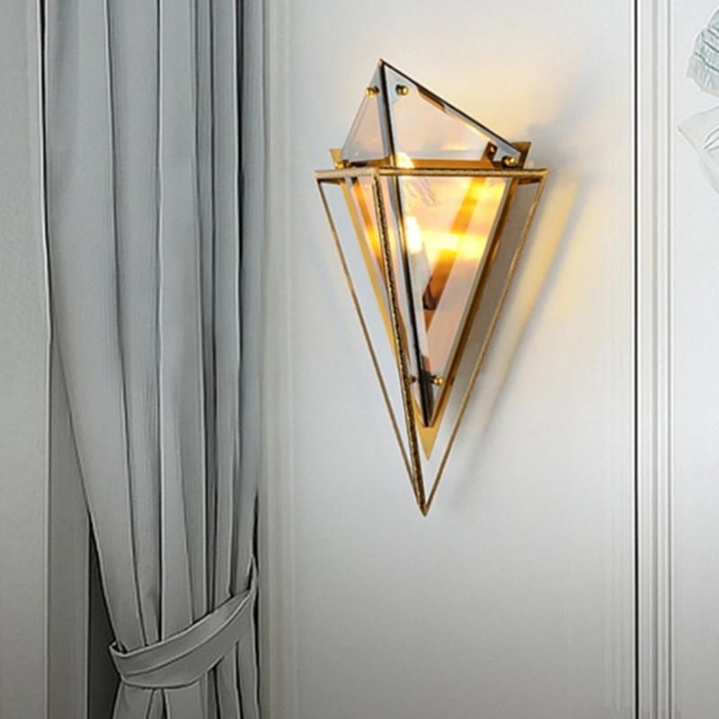 Geometric Wall Lamp Postmodern LED Corridor Aisle Creative Design Triangle Wall Sconce (WH-OR-195)