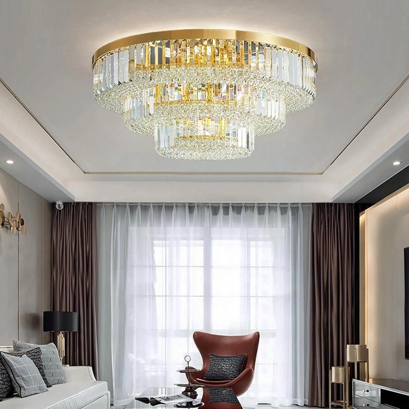 Gold Modern Chandelier for Living Room Multilayer Crystal Ceiling Chandelier (WH-CA-62)
