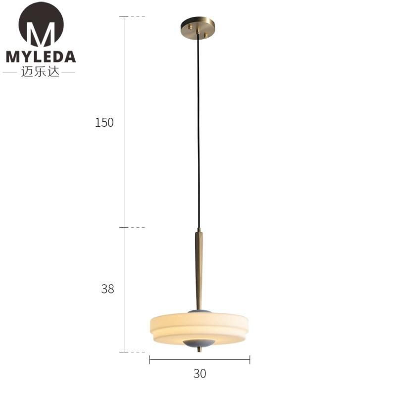 Modern Restaurant Chandeliers LED Pendant Light with Marble