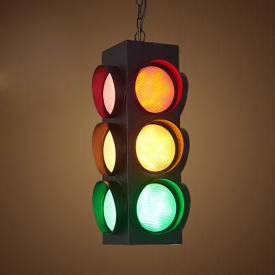 Black Pendant Lamp Painted Matte Traffic Lights Always on / Remote Cafe Shop Loft Pendant Lamp (WH-VP-88)