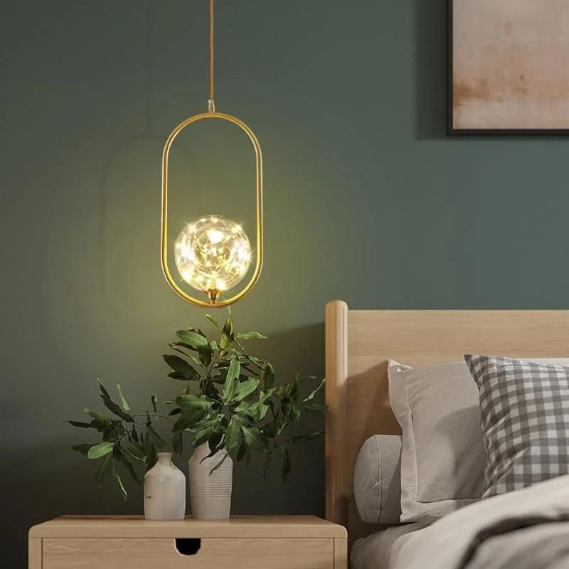 Modern LED Pendant Lights Glass Light Fixtures Living Room Bedroom Hanging Lamps (WH-GP-44)
