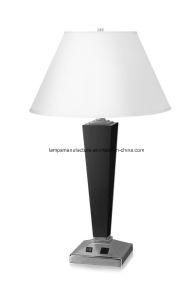 Umbrella-Type Ebony Wood Hotel Desk Lamp for Five Star Hotel