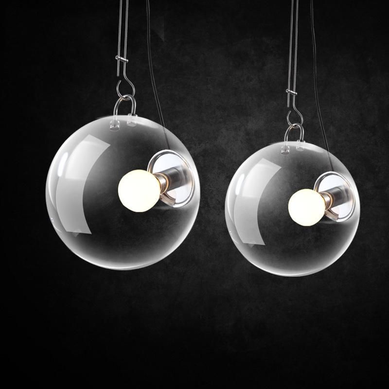 Gallery Glass Ball Pendant Lamp for Indoor Home Kitchen Dining Room Hanging Light (WH-GP-10)