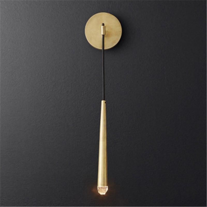 Minimalist Gold Mteal LED Wall Lamp Creative Parlor Bedroom Wall Lamp (WH-OR-48)