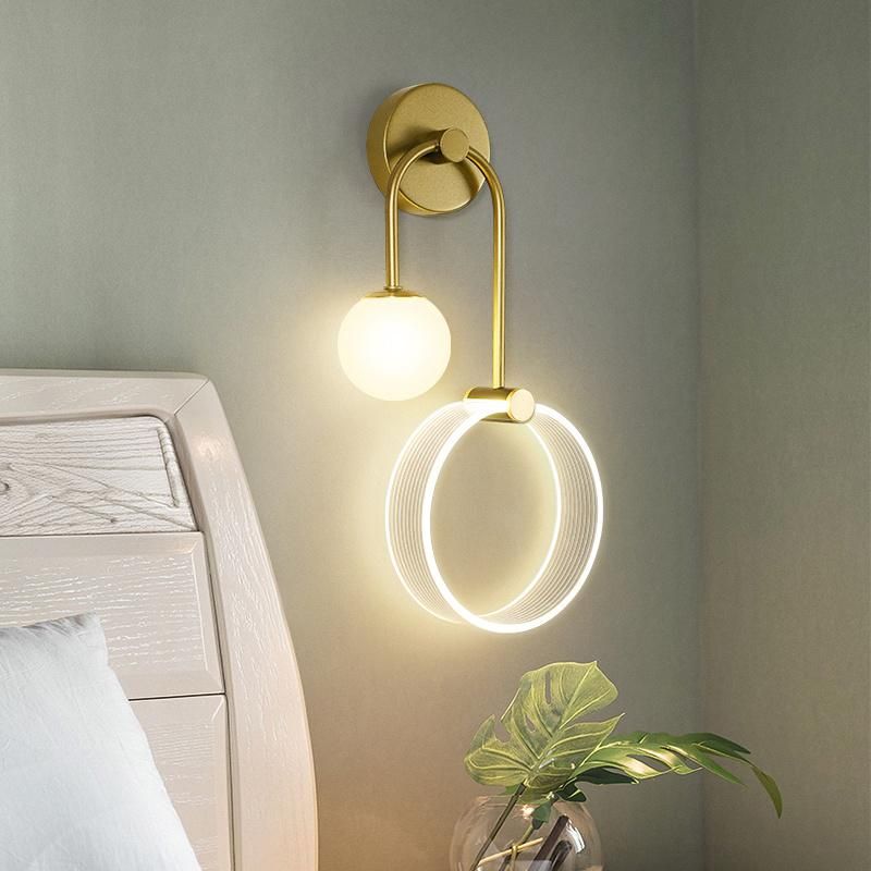 Bedroom Bedside Lamp Nordic Minimalist Living Room Lamp Creative Wall Lamp