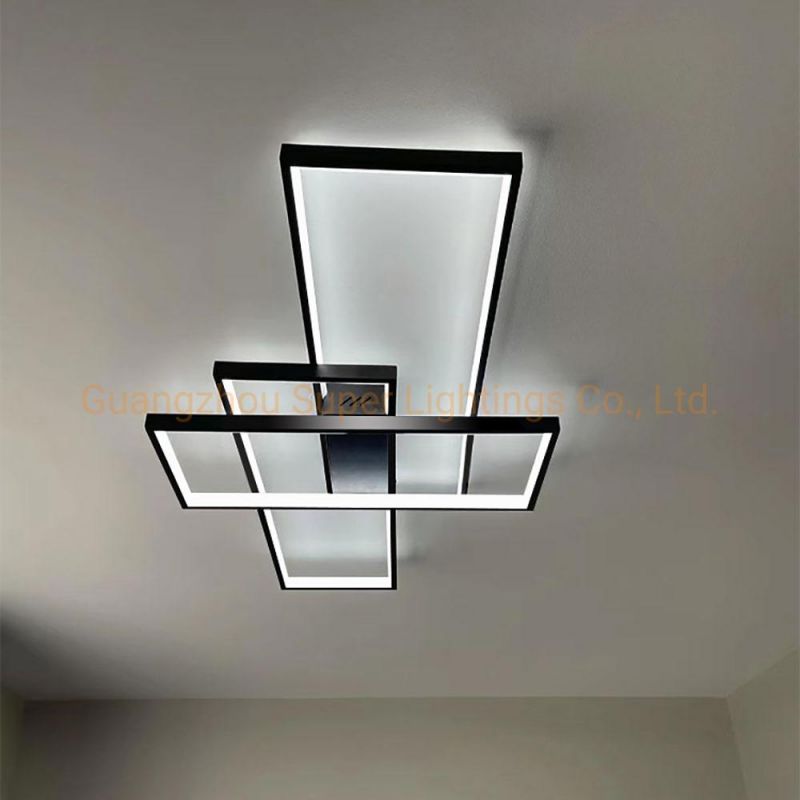 Square Light Recessed Chandelier LED Pendant Light for Living Room